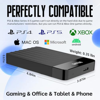 YOTUO 500GB SY-HDD01 External Hard Drive USB 3.0 Black