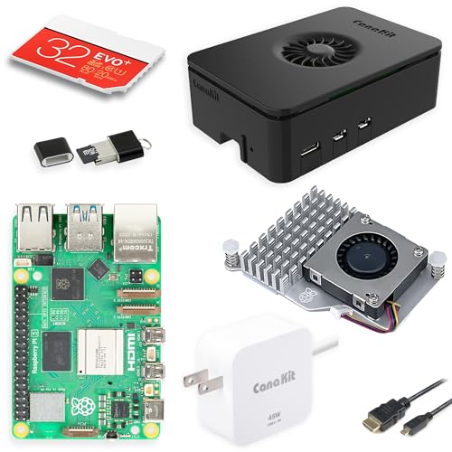 CanaKit 8GB Raspberry Pi 5 Model B 32GB MicroSD LPDDR4 HDMI Single Board Computer
