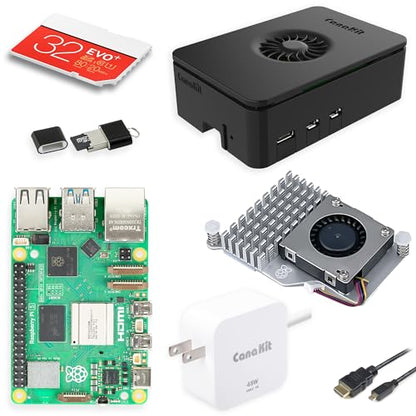 CanaKit 8GB Raspberry Pi 5 Model B 32GB MicroSD LPDDR4 HDMI Single Board Computer