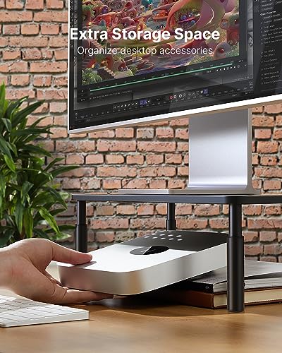 HUANUO 15.4 x 9.8 x 1.3 inches HNLL3 Laptop Stand Riser Black Ergonomic Desk Organizer