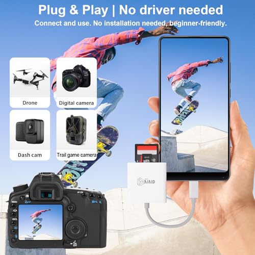 VIVID TECH 3.5" x 1.2" x 0.5" SD+microSD(TF) US Reader Dual Card Slots High Speed Transfer USB Type C Reader