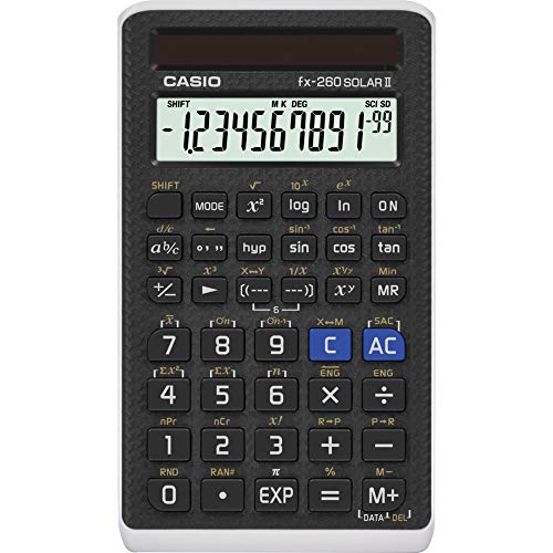 Casio 5" fx-260 SOLARII Scientific Calculator | LCD Display | Compact | Made for Educational Use