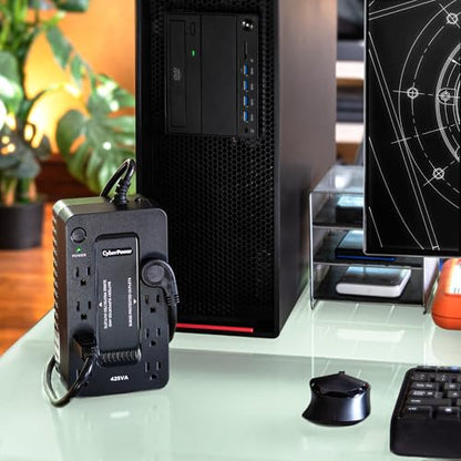 CyberPower ST425 120 Volts 2.17 Amps 260 Watts 8 Outlets UPS Uninterruptible Power Supply