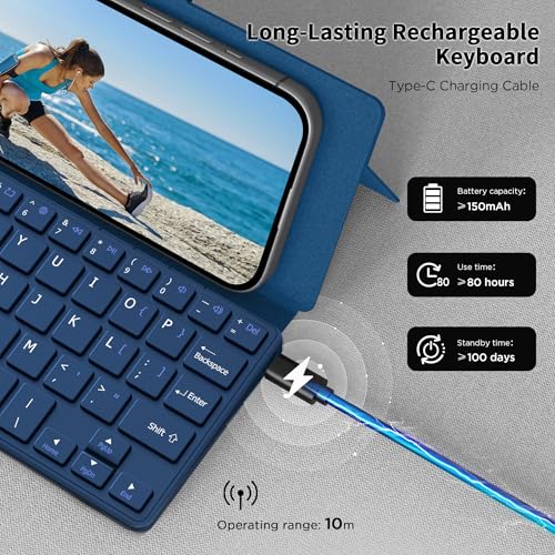CACOE 76.77" L x 37.4" W x 6.69" H Multi-Functional Bluetooth Foldable QWERTY Keyboard Model X62