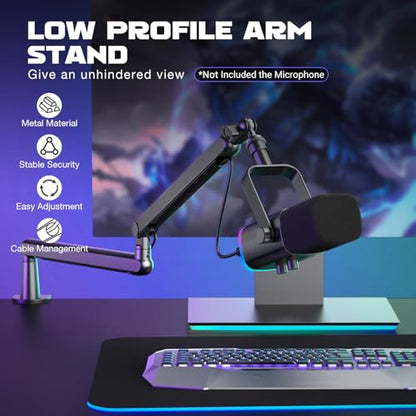 FIFINE 1 Count BM88 Low Profile Microphone Boom Arm Stand