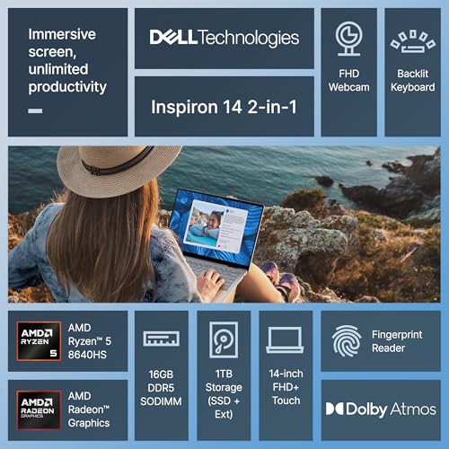 Dell 14 2025-2026 Inspiron 14 2-in-1 1920 x 1200 IPS Touchscreen 60Hz Laptop