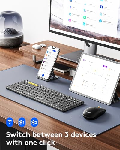 Samsers Full Size Foldable Keyboard and Mouse Combo