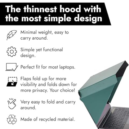 Philbert Danish Design 12-14" 22-02-07 Portable Sun Shade, Privacy & Heat Protection Screen Filter
