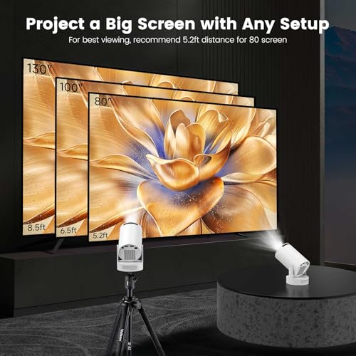 Chicdaze HY300 Ultra Portable Projector 3840 x 2160 170 ANSI LED Tabletop Mount