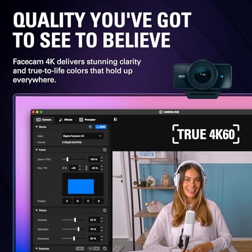 Elgato Facecam 4K 20WAF9901 4K UHD USB Webcam