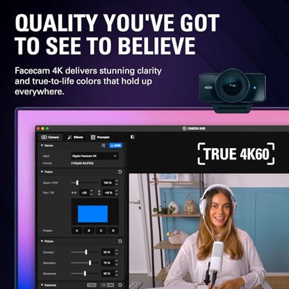 Elgato Facecam 4K 20WAF9901 4K UHD USB Webcam