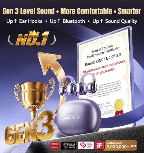King Lucky i121 Open-Ear Wireless Bluetooth 6.0 Earbuds