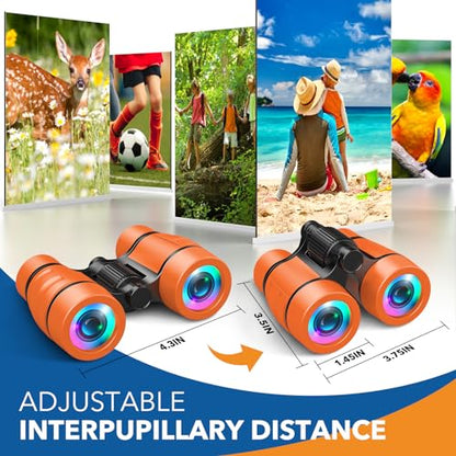 LET'S GO! 30mm Binoculars WJ12566 4x Fixed Focus Roof Prism for Kids