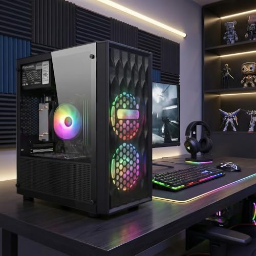 STGAubron Tower Computer ABR1722, AMD Ryzen 5 5500, 3.6GHz Max, GeForce RTX 3050 6G, 16GB DDR4, 512GB SSD, WiFi 6, Bluetooth 5.2, Windows 11 Home
