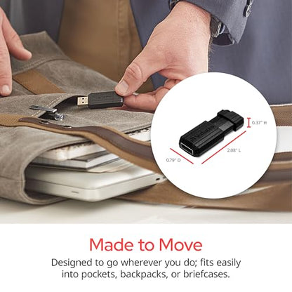 Verbatim 128GB 49071 USB 2.0 Flash Drive Retractable Connector