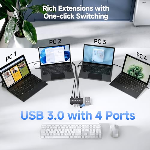 Cable Matters 4-Port USB 3.0 Switch 5V DC Manual 10A IP54