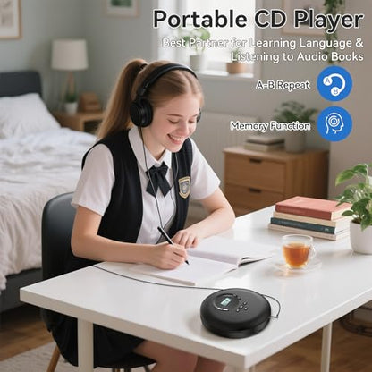 Gueray Portable CD Player 2402 2 Channel Auxiliary Audio CD Player