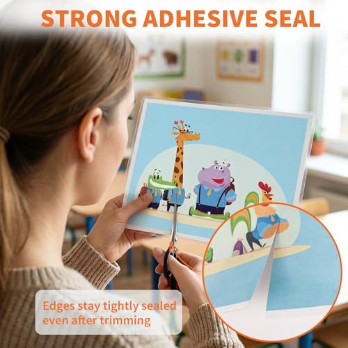 Binditek 11.5" x 9" Laminating Sheets 100 Pack Clear Glossy