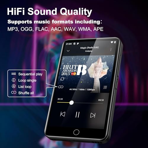 ZAQE 4 Inches M505 Pro 80GB Touch Screen MP4 Player with Hi-Resolution Audio and Built-In FM Radio