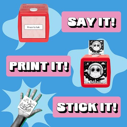 Hapiko 3.75" x 3.75" Stickerbox Thermal Sticker Printer, Red, Print Only, USB Connectivity