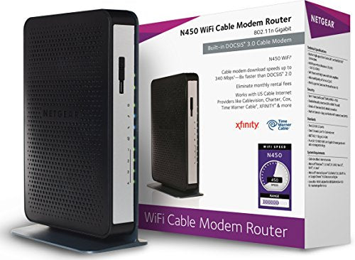 NETGEAR N450 450Mbps Wi-Fi Modem Router 802.11n Single-Band 2.4GHz Wi-Fi