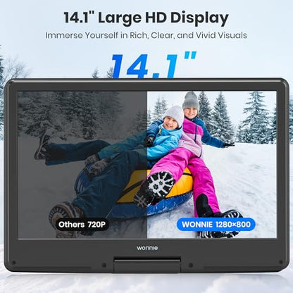 WONNIE 14.1" W-1468 1280x800 LCD Portable DVD Player