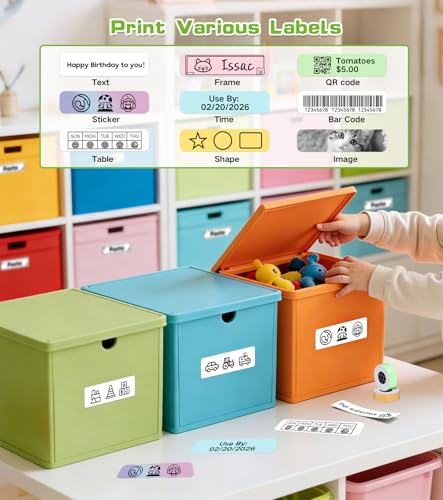 ORGBRO X1 Mini Label Maker Monochrome Thermal Printing Bluetooth 203 DPI 300 Dots Per Inch