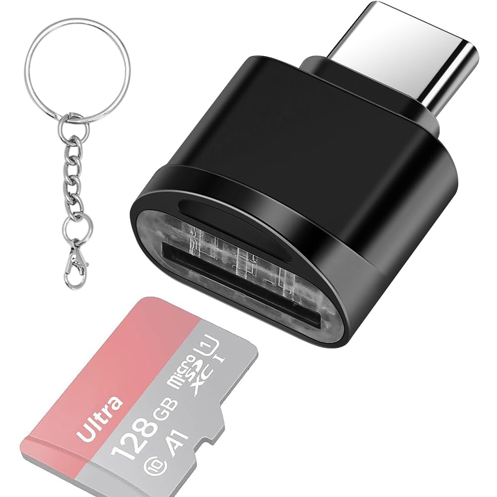 Leizhan MiniReader-BK USB Type C Card Reader, 5000 Mbps, MicroSD Compatibility