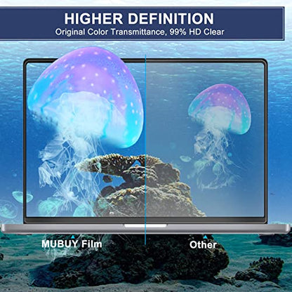 MUBUY-GOL 2-Pack 15.6" Laptop Screen Protector High Definition Anti-Scratch Clear Shield