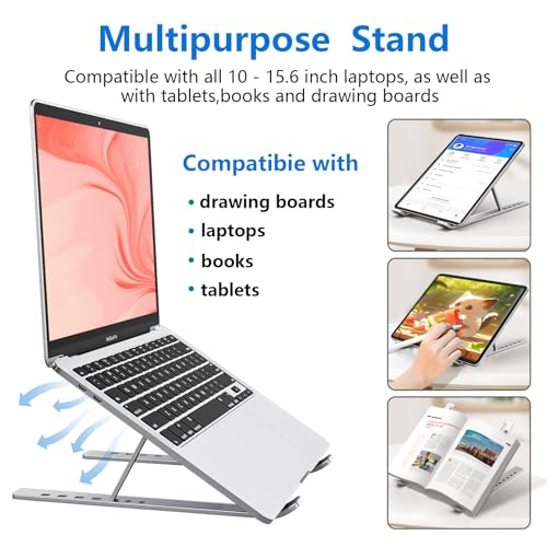 Sopholid 18-M-1 Tripod Laptop Stand Adjustable Aluminum Tabletop Mount