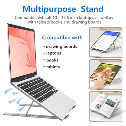 Sopholid 18-M-1 Tripod Laptop Stand Adjustable Aluminum Tabletop Mount