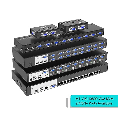 MT-VIKI 2-Port VGA KVM Switch MT-260KL 1920x1440 1.2m VGA KVM Cable