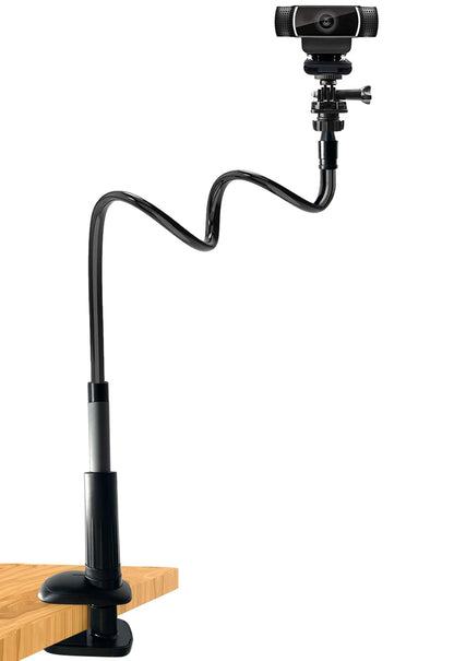 JCWINY 30 Inch Webcam Stand 762409116668 Black Clamp Mount