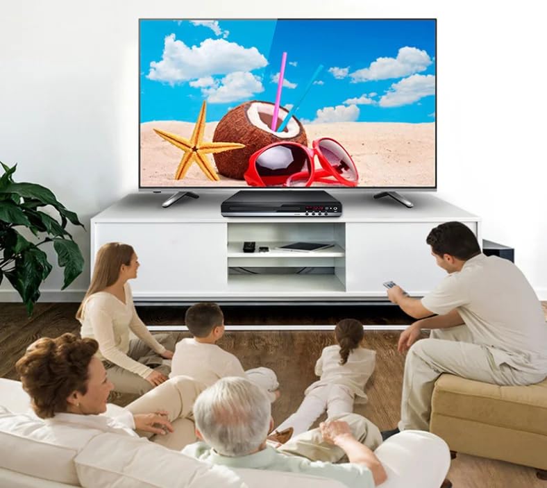 METRICSQUARE DVD Player 1080P HDMI AV Output Compact