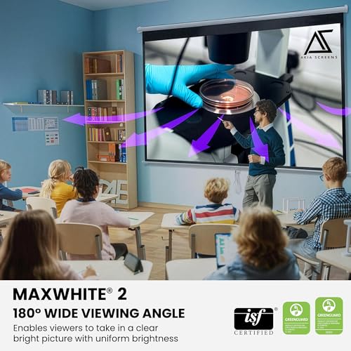 Akia Screens 100-Inch Manual Pull-Down Projector Screen AK-M100V1