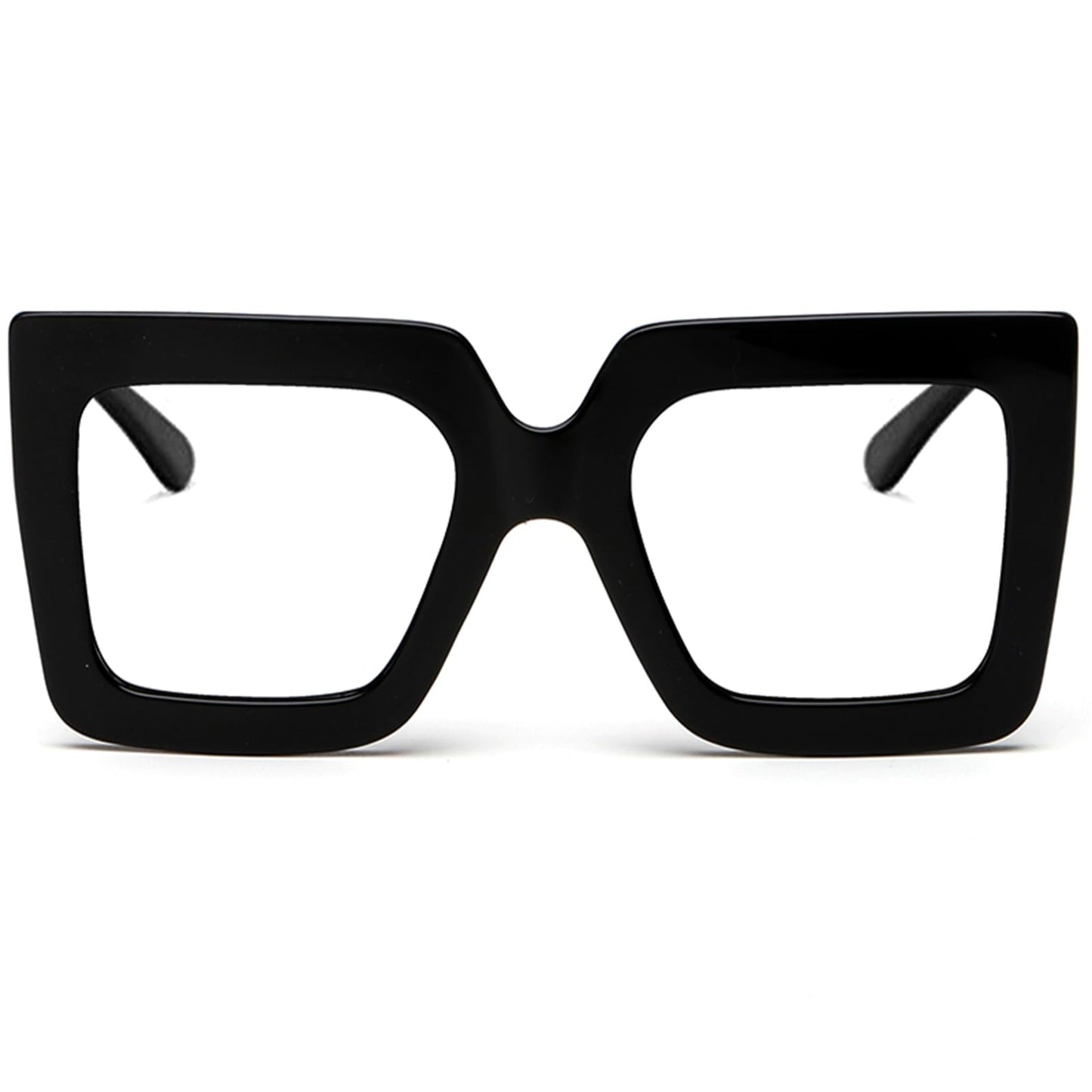 Breaksun 54mm B20A Anti-Blue Light Square Eyeglasses Plastic Frame Full Rim Black