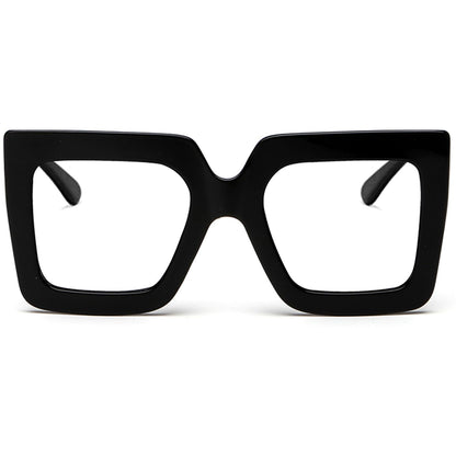 Breaksun 54mm B20A Anti-Blue Light Square Eyeglasses Plastic Frame Full Rim Black