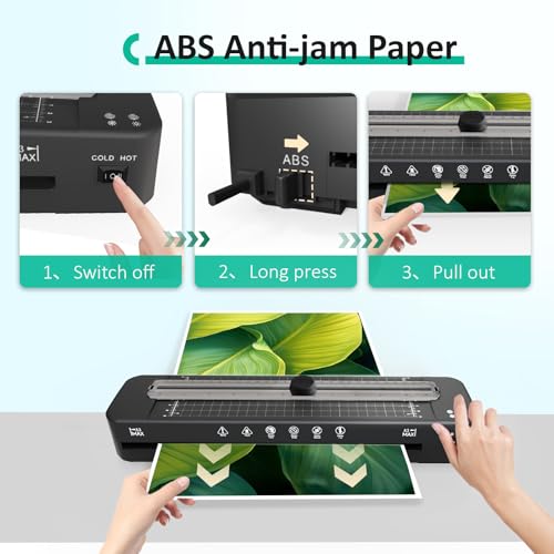 Raycial 13 Inch Laminator 2 Rollers 95 Seconds Warm Up High-Speed A3 Laminating Machine