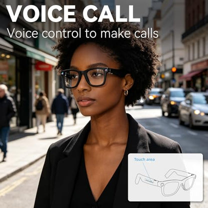 Zigtik 8MP Black-GP01 Smart Glasses with AI Assistant