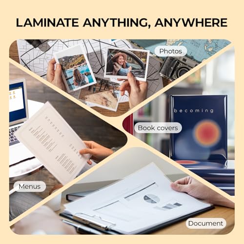 HTVRONT 9 X 12 Inches Self Adhesive Laminating Sheets 100 Count 5mil Clear Laminating Sheets
