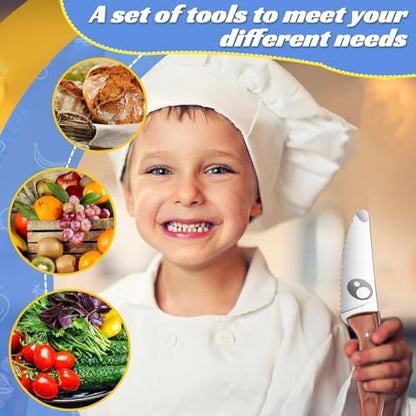 TIVOLI 3-Piece BS01 Child Safe Kitchen Knife Set for Fruits, Vegetables, and Bread