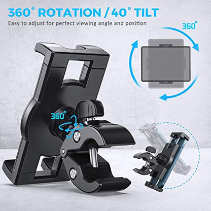 KDD 8.46x4.13x1.96 inches fdgr01 Handlebar Mount Water Resistant Adjustable Tablet Holder