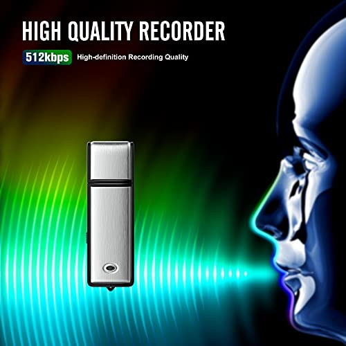 HAKSDOWO 32GB H5456 USB Mono Digital Voice Recorder