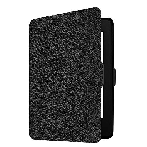 Fintie Slimshell Case for 6" Kindle Paperwhite 2012-2017 Model No. EY21 & DP75SDI - Lightweight Form Factor with Auto Sleep/Wake Functionality - Black