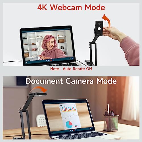 VIISAN VS13AI 13MP 4K Document Camera USB Flexible Adjustable Stand AI-Noise Reduction Microphone
