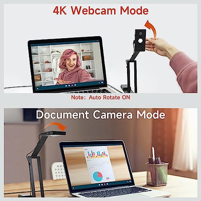 VIISAN VS13AI 13MP 4K Document Camera USB Flexible Adjustable Stand AI-Noise Reduction Microphone