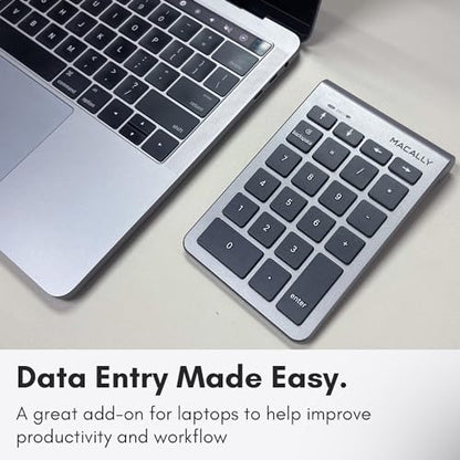 Macally BTNUMKEY22 Wireless Numeric Keypad QWERTY MacOS Bluetooth