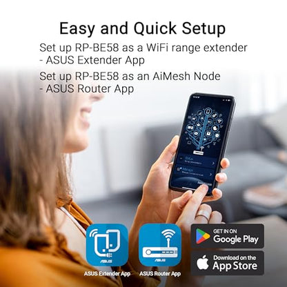 ASUS RP-BE58 Wireless Range Extender 802.11be Dual-Band 2882 Mbps