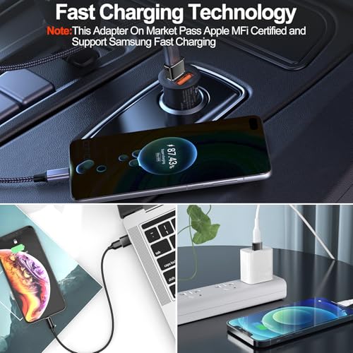 xiwxi 4 Count USB Type C Female to USB A Male Adapter USB 2.0