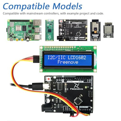 FREENOVE 1602 LCD Module FNK0079 I2C Interface 2x16 Characters LCD Display